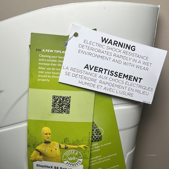 NWT | Bekina Neotane CSA Protective Boots | White/Blue Tread - Picture 7 of 11